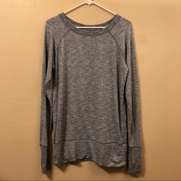 Athleta Tops - Athleta Space Dye Gray/Blue Long Sleeve Top